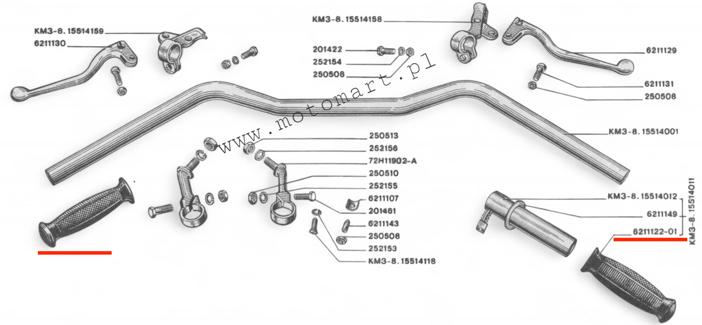 Gummilenkergriffe Gummilenkergriffe Lenkergriffgummi URAL DNIEPR MT