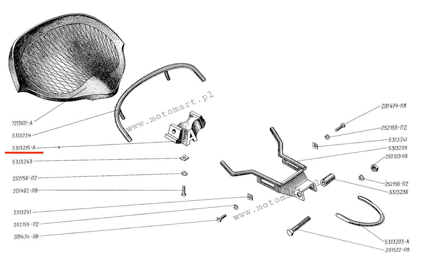 Federgummi des Sitzes des K-750 DNIEPR URAL Federpuffer