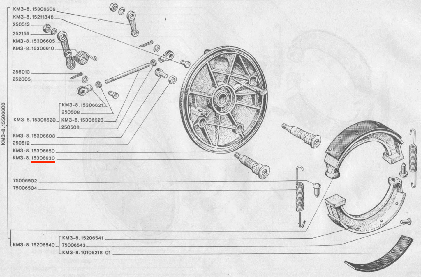 Unterschiedlicher Backenspreizer Dniepr MT K750 Ural FRONT-Hebel