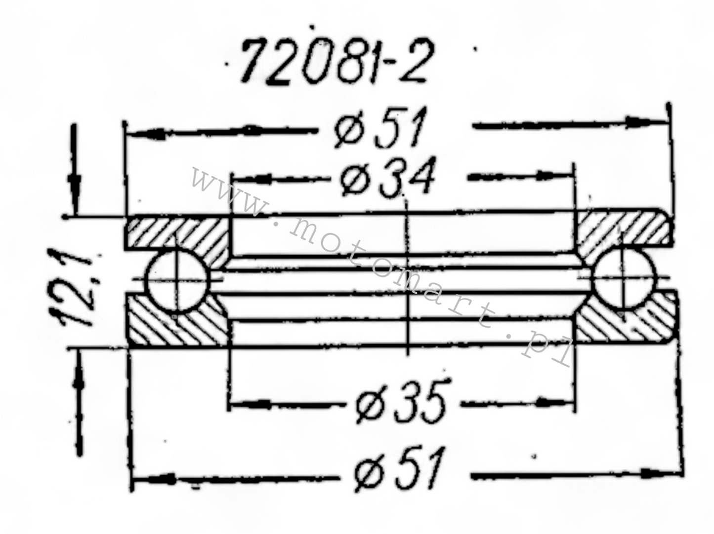 Łożysko GŁÓWKI RAMY 78707 Dniepr MT Ural M72 K750 rama kierownica mocowanie