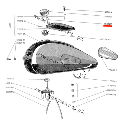 Dnieper MT K750 M72 Ural BMW MW tank cap gasket