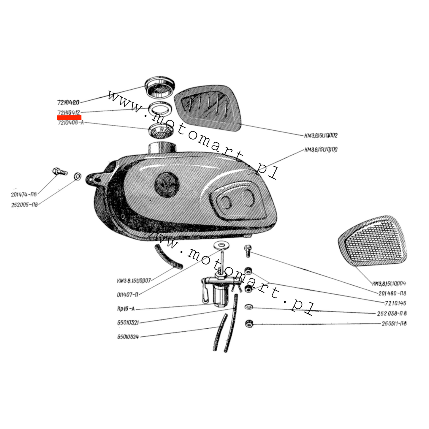 Dniepr MT K750 M72 Ural BMW MW Tankdeckeldichtung