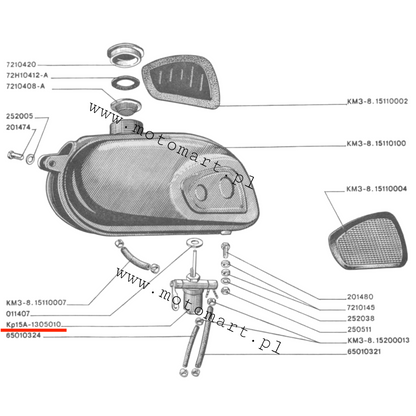 Kraftstoffhahn Dnjepr MT Zapfrohr Tankventil Ural K750 M72 IZ M14