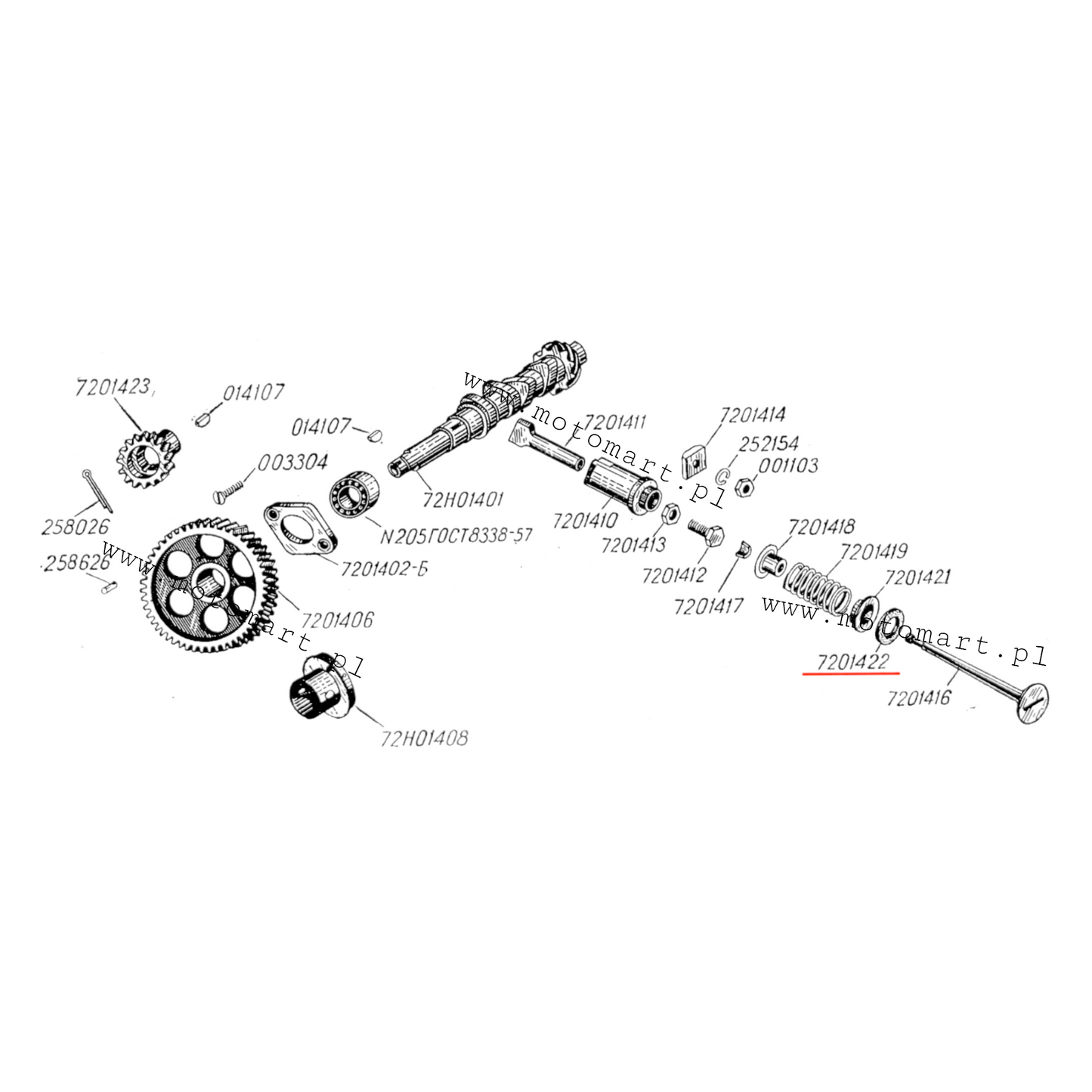 Valve spring cork gasket Ural K-750 valves valve washer