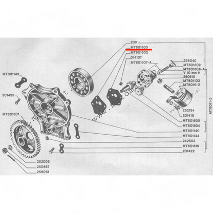 Dnieper Ölpumpendichtung, K-650 Motorölpumpe
