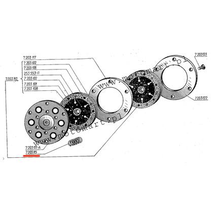 Kupplungsfedern Dnjepr MT K750 Ural Kupplungsscheiben Scheibenmotor