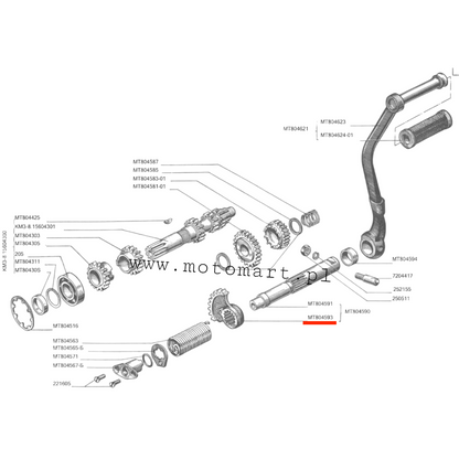 Crescent Getriebe Dniepr MT M72 K750 Kickstarter ORIGINAL