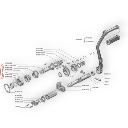 Hauptwelle + Zahnrad 9x37, eins kostenlos, M72 K750 Ural Dniepr MT CCCP