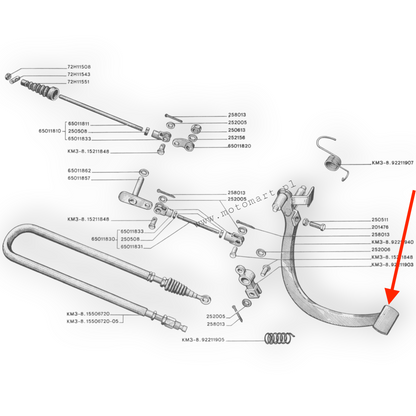 Gummischalthebel Dniepr MT K750 M72 Ural Bremsgetriebe