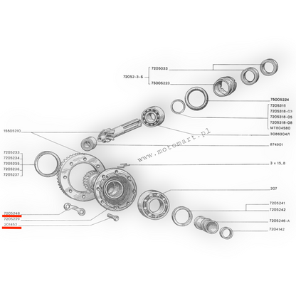 SCREWS + SECURITY DIFFERENTIAL K750 URAL DNIEPR carrier washers gear