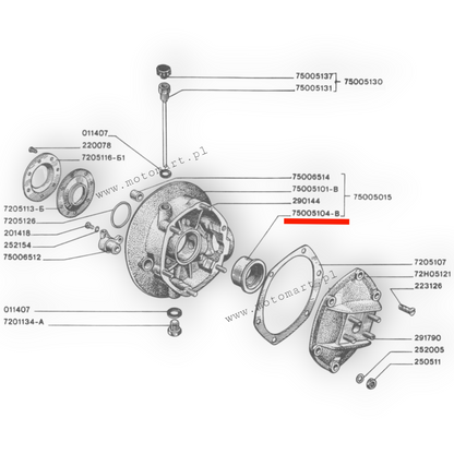 Differential bushing, bushing, drive sleeve, insert Dniepr MT K750 M72 Ural