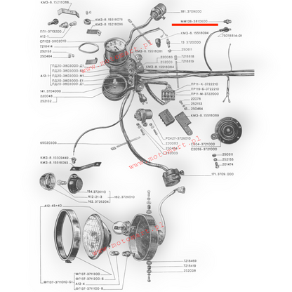 Engine oil pressure sensor Dnepr Ural ORYG cylinders pistons pump
