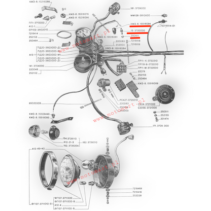 Dnjepr Ural Vorderradbremshebel mit automatischem Stoppsensor + Gummiabdeckung