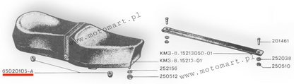 Stoßstange des LKW K750 MW Dniepr MT Sitze Sofa Korb Gummi ORIGINAL