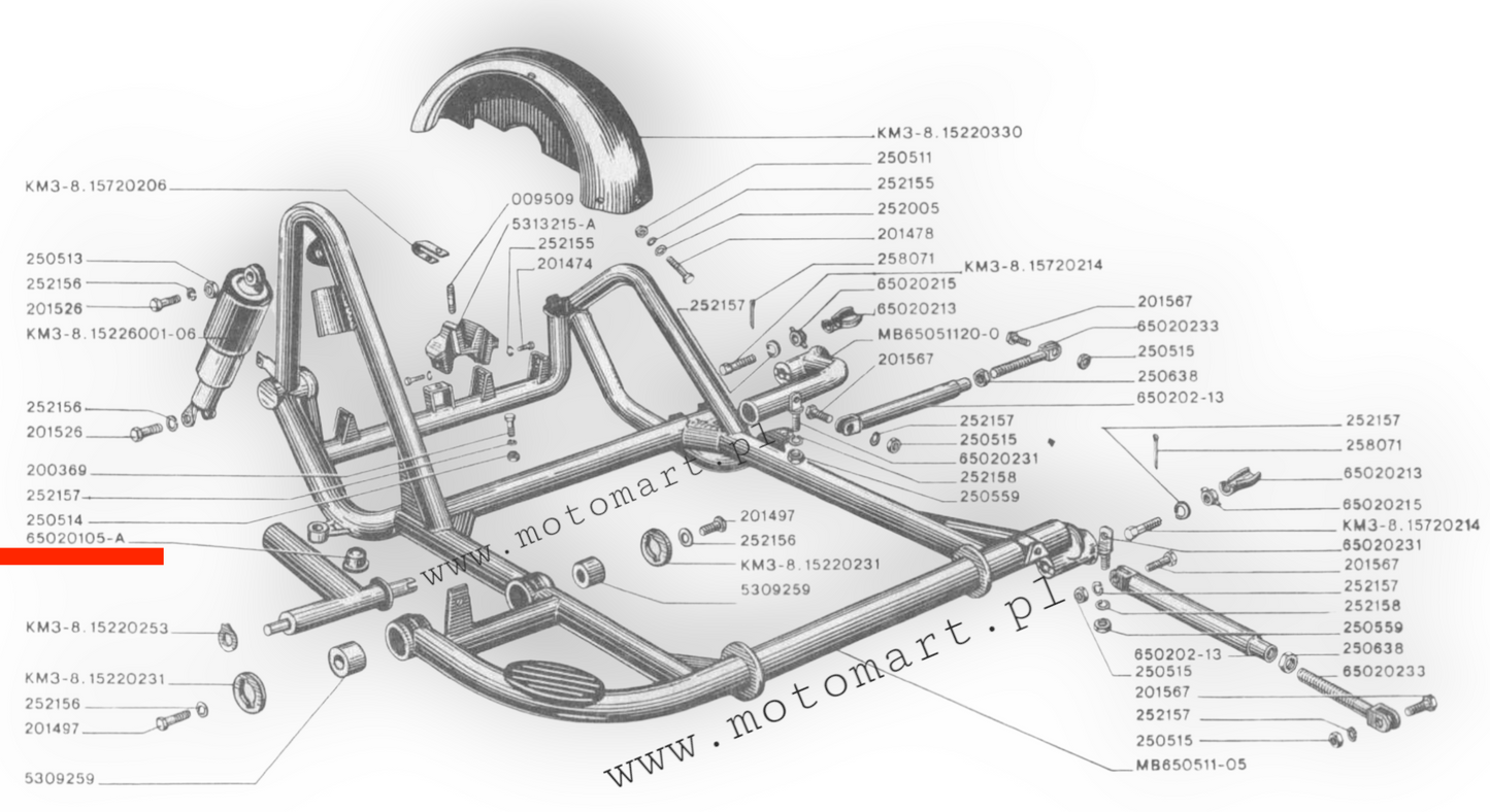 ODBÓJ WAHACZA WÓZKA K750 MW Dniepr MT SIEDZENIA KANAPA guma kosza ORYGINAŁ