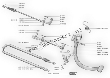 Dnieper MT K750 Bremsensatz Federgummi Spurstange Bremse ORIGINAL