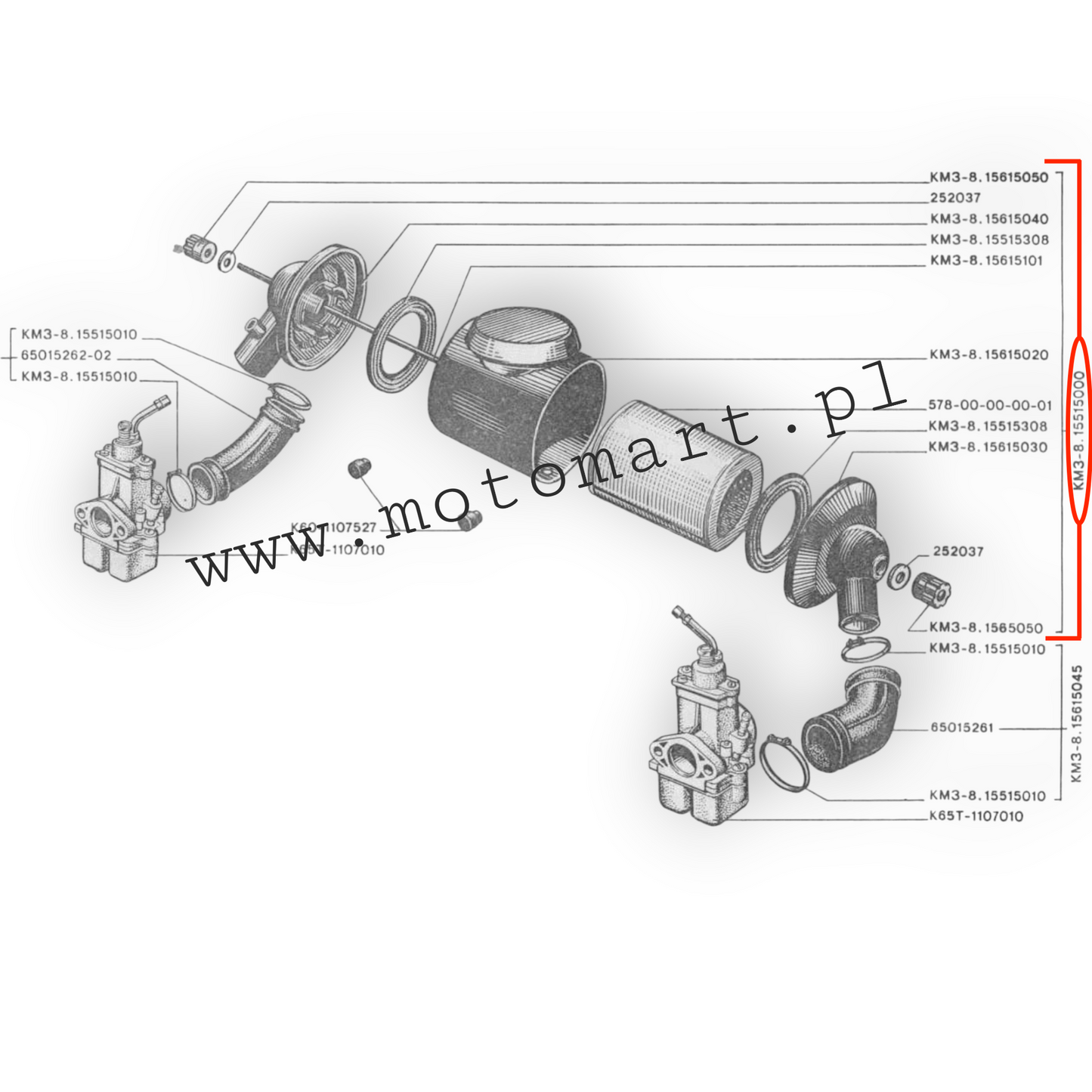 Dniepr MT-11 MT-16 Luftfilter komplett: Filtergehäuse + Einsatz