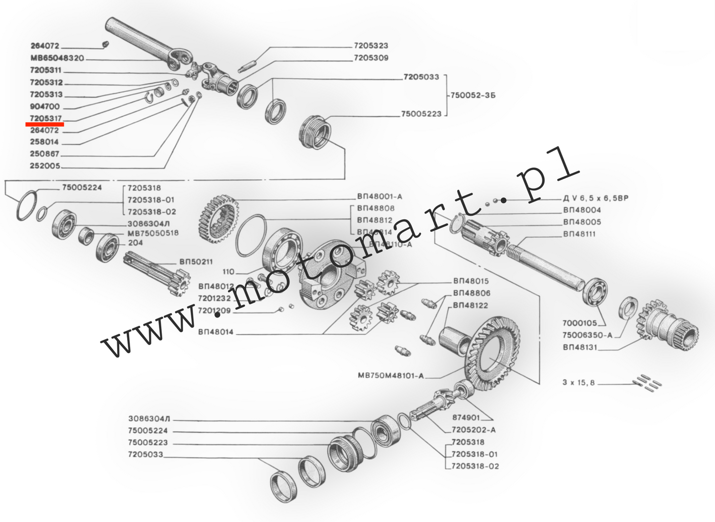 Schutz des Kardanwellen-Querträgers des Differentials Dnieper MT K750 Ural Querträger der Welle