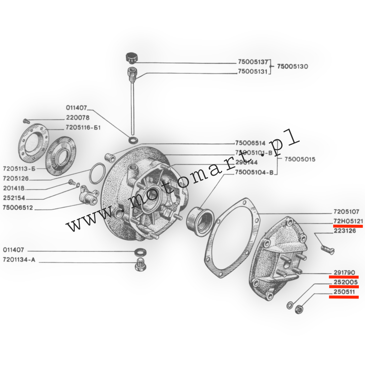 M10 Dnieper MT K750 Differentialdeckel Lager Antriebswellenabdeckung NEU