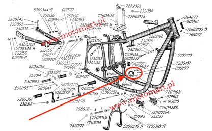 Kickstarter-Stoßdämpfer M72 K750 Ural Dnjepr MT Kickstarterbox Gummirahmen