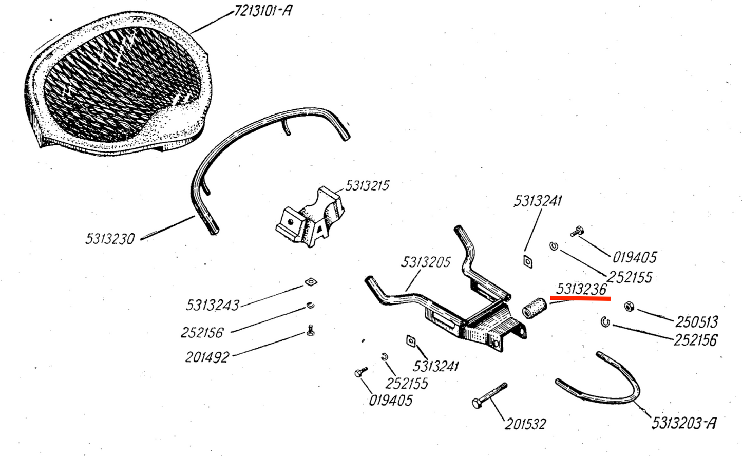 Seat mounting bushing Ural Dnieper MT K750 M72 Izh holder bushing rubber