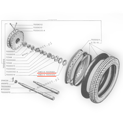 Radabdeckung K-750 URAL DNIEPR MT Lagerabdeckung verzinkt