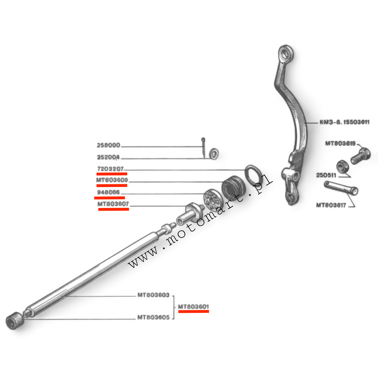 Kupplungsdrücker Dnjepr KUPPLUNG KUPPLUNGSAUSRÜCKGANG Getriebe mit Rückwärtsgang LANG K750 M72 Ural LANG