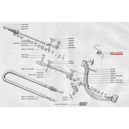 Federbremspedal Dniepr K750