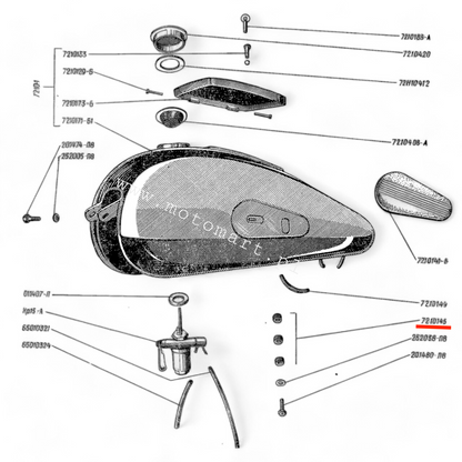 Gummidichtung unter dem Tank K750 Dnjepr Mt M72 Ural Rahmentank Gummidichtungsscheibe