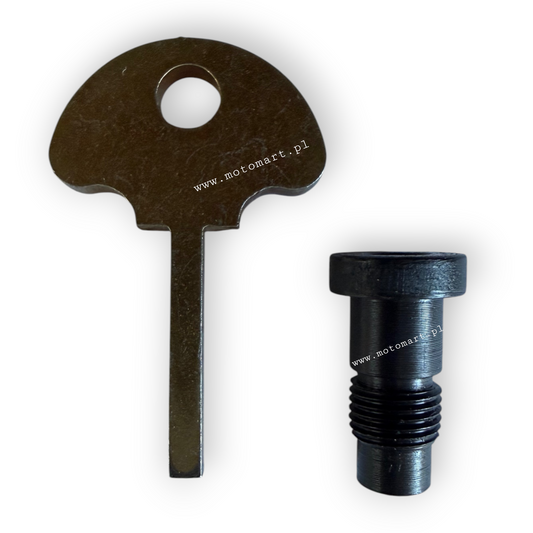 KEY + SCREW of the tank compartment SCREW with nut M72 K750 Ural Dnepr