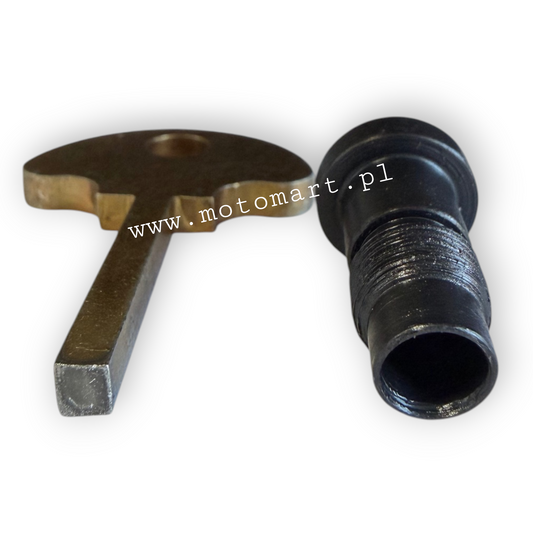 KEY + SCREW of the tank compartment SCREW with nut M72 K750 Ural Dnepr