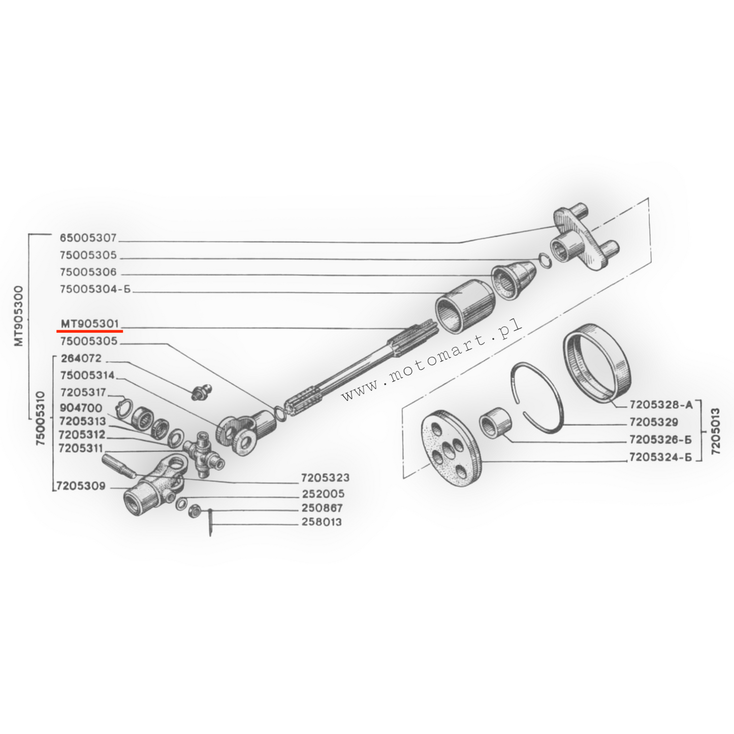 WAŁEK KARDANA KARDAN Dniepr MT K750 Ural M72 ŁODYGA dyfer dyfr OCYNK