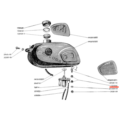 Gummidichtung unter dem Tank K750 Dnjepr Mt M72 Ural Rahmentank Gummidichtungsscheibe